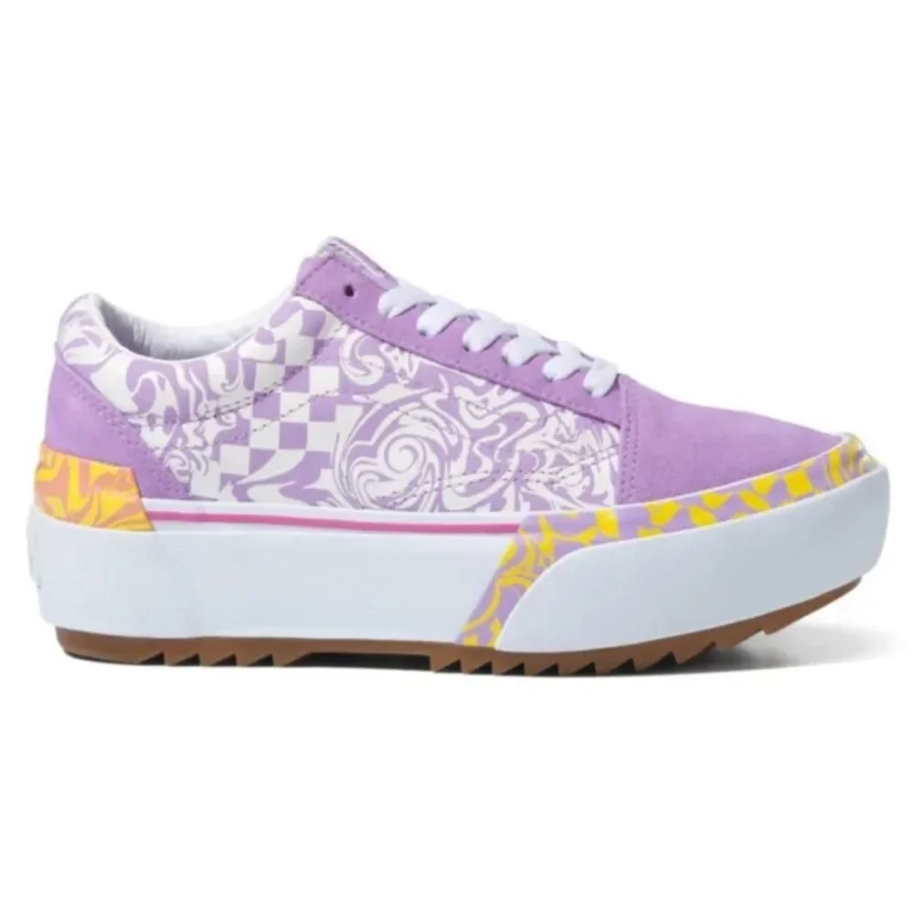 Vans Old Skool Stacked Wavy Days Platform Suede Shoes - Picture 2 of 11